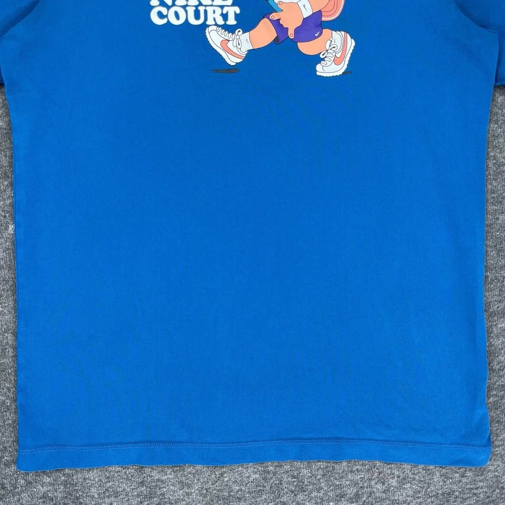 Nike Court Tee shirt Mens M Blue Slam Hike Man Tennis Short sleeve DC5376-301 - Picture 5 of 14